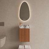 Boss & Wessing BWS Riga Walnoot Toiletmeubel Met Fontein 40x50x22 cm - Calacatta Viola