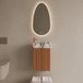 Boss & Wessing BWS Riga Walnoot Toiletmeubel Met Fontein 40x50x22 cm - Calacatta Viola