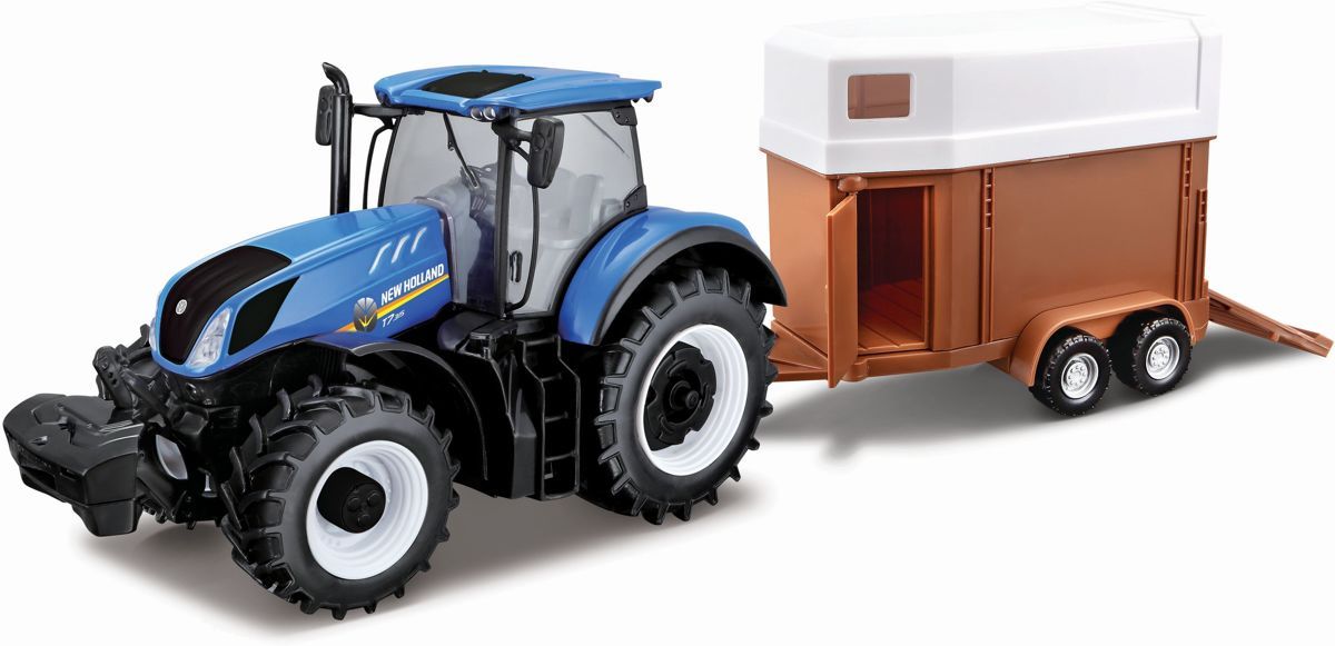 Bburago Tractor New Holland + trailer schaal 1:32