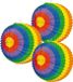 Boland Lampion met gekleurde stippen - Set van 5x stuks - papier - Dia 26 cm