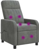 vidaXL Relaxstoel Donkergrijs fluweel