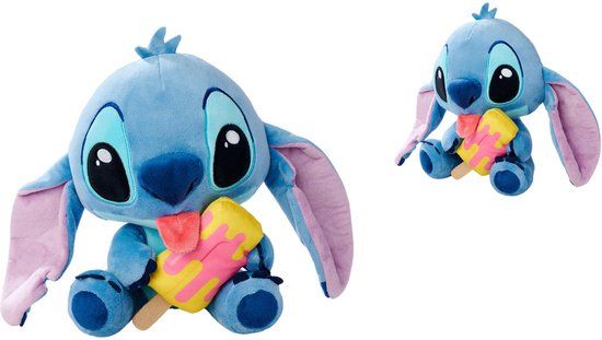 Simba Lilo & Stitch Knuffel Figure Stitch met Popsicle 25 cm