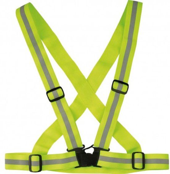 Wowow Cross Belt - Reflecterende Kruisgordel Fietsen Hardlopen Geel - Heren