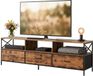 Merkloos Relaxdays Tv kast - 170 cm - industrieel-zwart