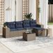 Maison Exclusive - Ensemble de meubles de jardin 6 pièces avec canapé et coussins, gris, en polyrotin
