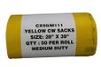 Hanfare CX50/M111 Afvalzak Roll, Medium Duty, 90 L/5 kg, Geel (Pak van 50)