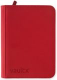 Vault X 4-Pocket Exo-Tec® Zip Binder - Verzamelmap - 160 Kaarten/Rood