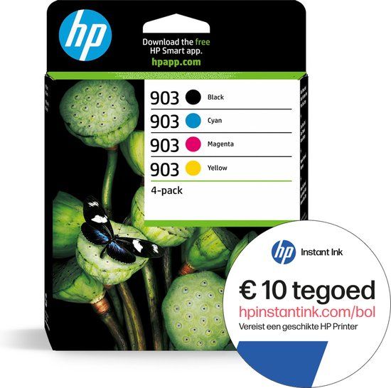 HP 903 - Inktcartridge kleur & zwart + Instant Ink tegoed
