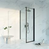 FortiFura Galeria Douchecabine - 60x80x200 cm - Veiligheidsglas - Antikalk - Mat Zwart