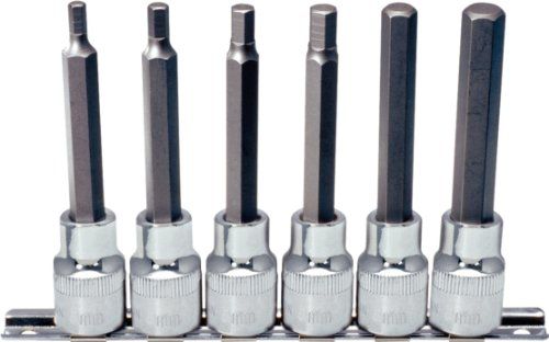 KS Tools 1/2" CHROMEplus Inbus Bitset - 6-delig - Lang - 5-12mm