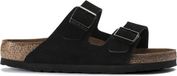 Birkenstock Arizona zwart suède zacht voetbed narrow sandalen uni