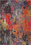 Safavieh Boho Chic Geweven Vloerkleed voor Binnen, Monaco Collectie, MNC266, Blauw & Oranje, 122 x 170 cm