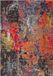 Safavieh Boho Chic Geweven Vloerkleed voor Binnen, Monaco Collectie, MNC266, Blauw & Oranje, 122 x 170 cm
