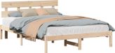 Maison Exclusive - Cadre de lit avec tête de lit Marron 150 x 200 cm Bois massif Pin