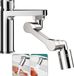 Unyqoos® Verbeterde 1440° Kraanuitbreiding Multifonctionnelle pour Cuisine et Bain avec Deux Modes d'Eau - Noir
