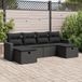 Maison Exclusive - Ensemble de meubles de jardin 6 pièces avec canapé et coussins, noir, en polyrotin