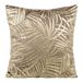 Elegante fluwelen kussenslopen, sierkussen met opdruk, 45 x 45 cm, overtrek van fluweel, zacht bankkussen patroon design goud zilver libelle bijen Hummel lotus bladeren