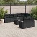 Maison Exclusive - Ensemble de meubles de jardin 9 pièces avec canapé et coussins, noir, en polyrotin
