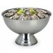Excellent Houseware Serveerschaal - oesters/zeevruchten - op voet - zilver - rvs - 39 x 24 cm