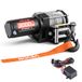 VEVOR Elektrische lier 1360 kg, 12 V DC motorlier met staalkabel van Ø 4,7 mm x 12 m en bekabelde afstandsbediening, IP55, aluminium behuizing, elektrische lier voor het slepen van ATV's, zwart