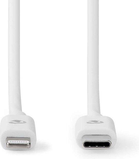 Nedis Lightning Kabel - Wit - 2.00 m