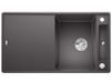 BLANCO AXIA III 5 S-F, SILGRANIT® PuraDur®, felsgrijs, omkeerbaar, inclusief houten snijplank