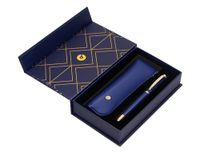 BELIUS SOIREE balpen en etui, marineblauw en goud, inkt, blauw