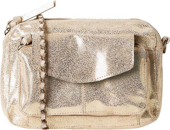 PIECES PCNAINA leren handtas goud