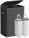 SONGMICS Wasmand met twee compartimenten - 170 liter - hoogte 75 cm - uitneembare binnenzakken - LCB813B01