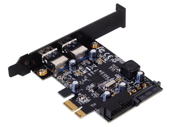 Silverstone EC04-E - PCIe USB 3.2 Gen 1 (3.1 Gen 1) Adapter - 2x USB-A, 1x Internal