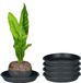 Juypal Hogar Juypal Plantenschotel - 4x - zwart - kunststof - Dia 15 cm