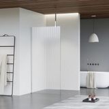 FortiFura Galeria inloopdouche - 70x200cm - ribbelglas - plafondarm - hoogglans chroom