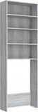 vidaXL Wasmachinekast 64x24x190 cm grijs sonoma eikenkleurig