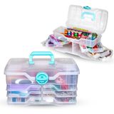 ArtBin Transparante plastic organizer kleine onderdelen organizer - voor doe-het-zelf kunst en ambachten opbergdozen en organisatoren, naaien opslag - opbergdoos met compartimenten, projectdoos -