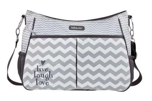 bébé-jou Chevron grey zwart, wit