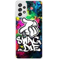 Samsung Galaxy A52 Swag or die Verstevigd hoesje met sublimatie bedrukking