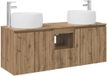 vidaXL Badkamerkastenset 3 st Artisanaal eiken 49,5 x 44,5 x 66 cm