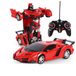Lean toys Auto Robot Transformer + Afstandsbediening Vervormde auto 2in1 Multifunctioneel Kleur Rood