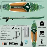 StarTech WDFR Opblaasbaar stand-up paddleboard (SUP) - 335 cm board - Complete set met accessoires - Antislip EVA-dek - Geschikt voor zee en meer