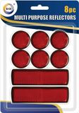 DID Reflectoren - 16x - rood - kunststof - zelfklevend fietsreflector