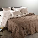 Caleffi 55127 Microfiber warm water deken overgangsperiode voor Frans bed en bed, moka