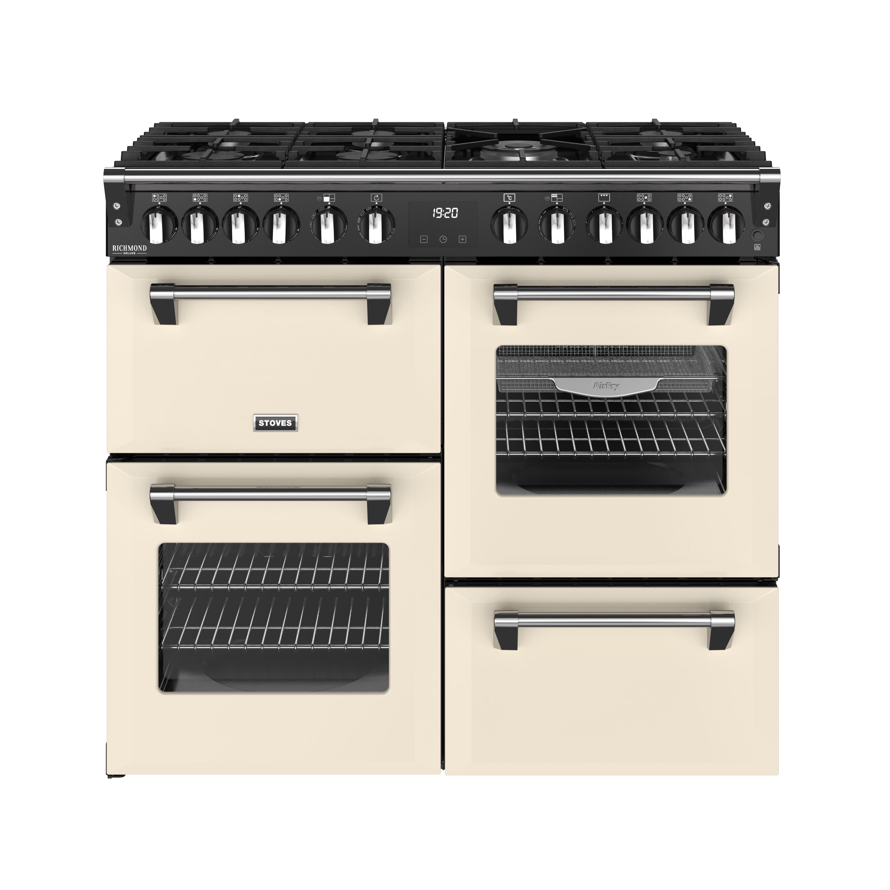 Stoves 444411872 Range Cooker - Cream - Gas Hob - 7 Zones - Electric Ovens
