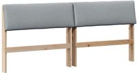vidaXL Gestoffeerd hoofdbord lichtgrijs 180 cm massief grenenhout