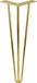 Pieds hairpin dorés pour meubles, 41 cm, conception à 3 tiges, finition chrome brillant, idéal pour les projets de meubles modernes, support stable et élégant.