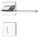 Häfele Poignée de porte LDH 3235 Poignée de porte classe 3 chromée polie, PZ - cylindre profilé