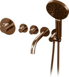 Brauer Copper Edition Inbouw Badthermostaatset - Koper - Incl. Baduitloop en Handdouche