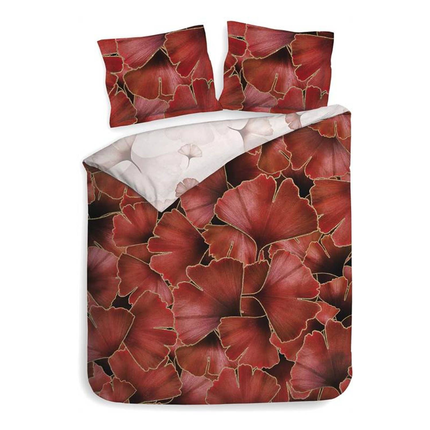 Heckett & Lane Daya Dekbedovertrek - Tweepersoons - 200x200/220 cm + 2 kussenslopen 60x70 cm - Plum Red