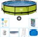 EXIT Toys EXIT Rond Lime Frame Zwembad - 360 x 76 cm - Inclusief Pomp - Afdekzeil - Ladder - Voetenbad - 7-delig