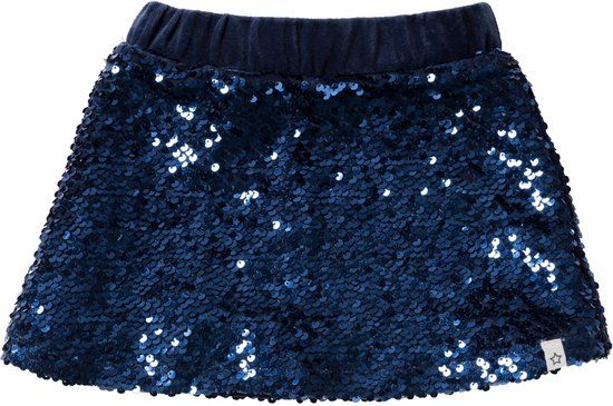 Your Wishes Sequin Velvet Skirt Insignia Blue
