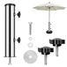 Solidchoice - Parasol de jardin universelle avec support et bagues de réduction